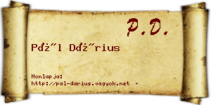 Pál Dárius névjegykártya